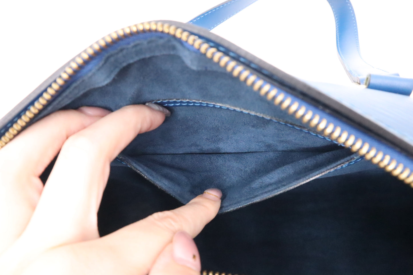 Louis Vuitton Soufflot in Toledo Blue Epi Leather