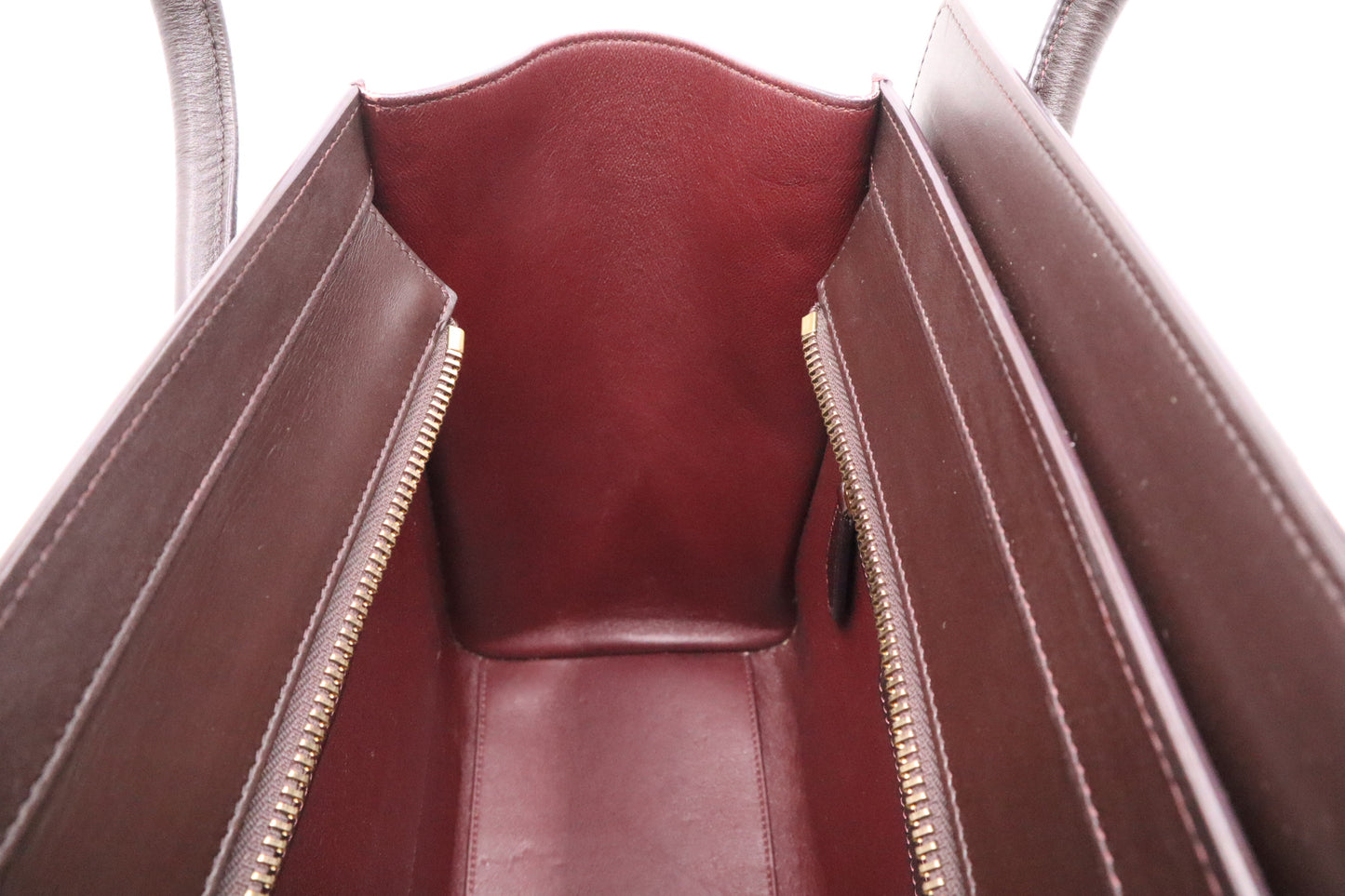 Celine Micro Luggage in Pink and Brown Leather