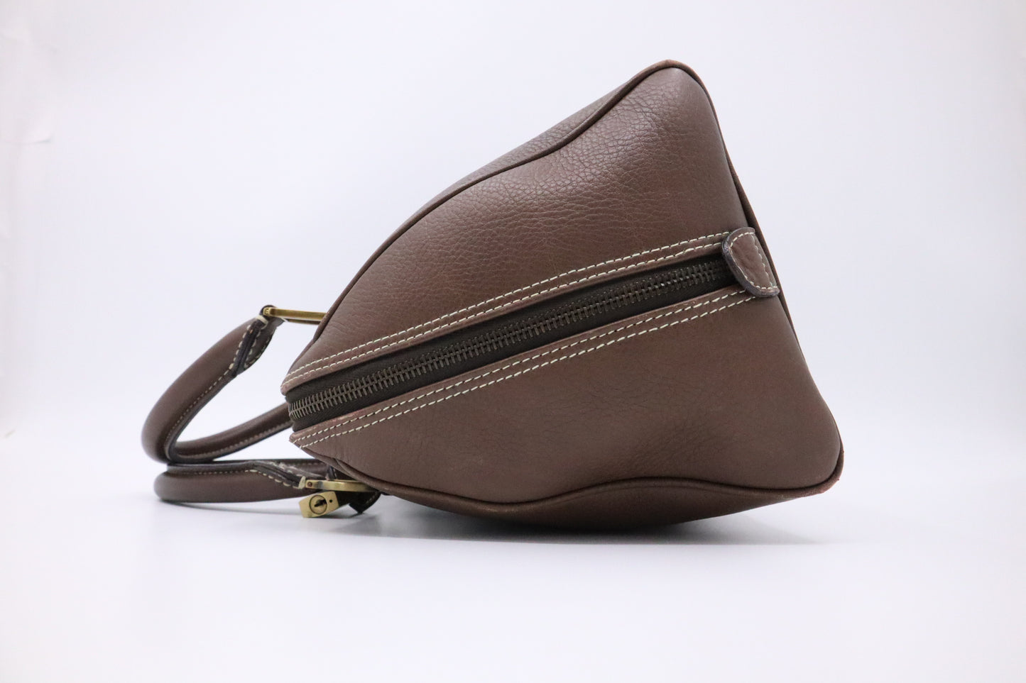 Dior Boston Handbag in Brown Leather