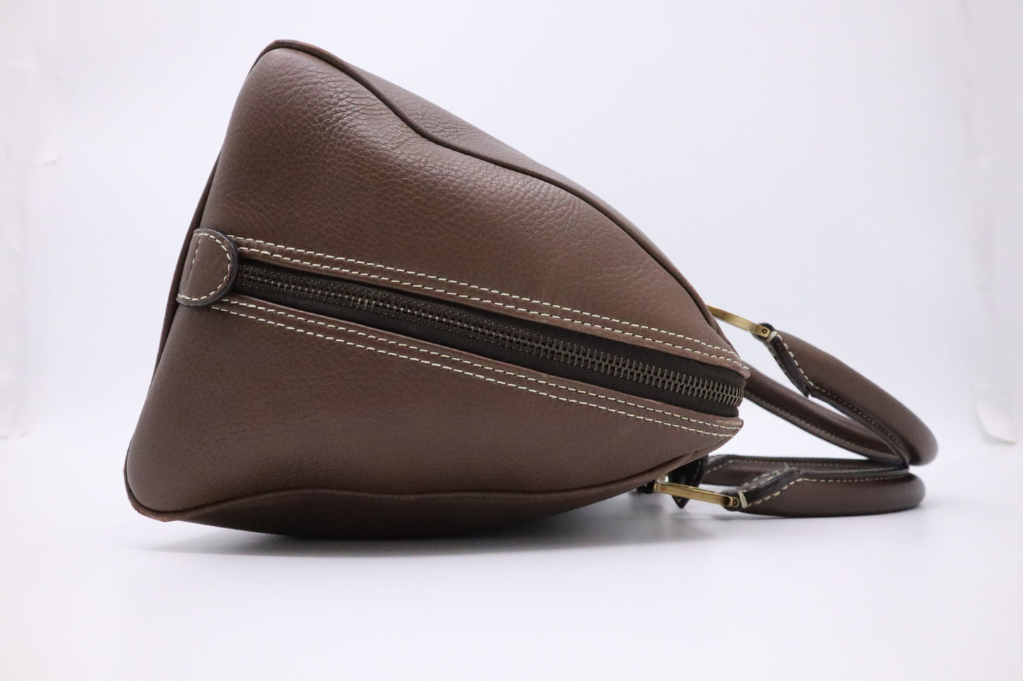 Dior Boston Handbag in Brown Leather