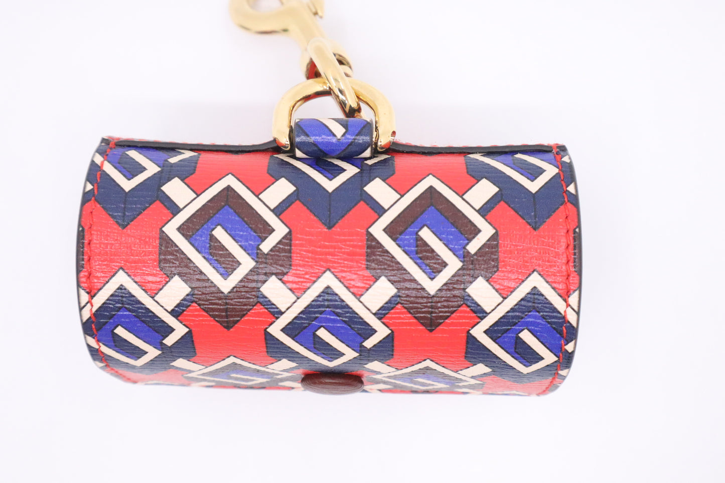 Gucci Dog Bag Case in Blue & Red Leather