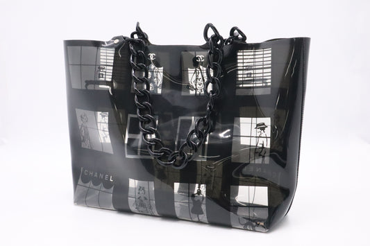 Chanel Window Tote in Black & Clear Vinyl
