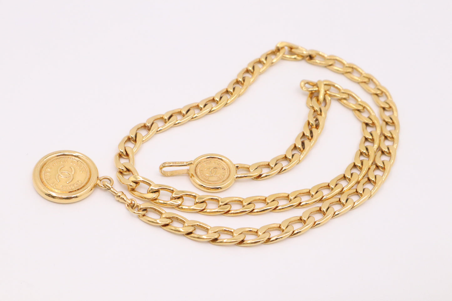 Chanel Vintage Medallion Chain-Link Belt