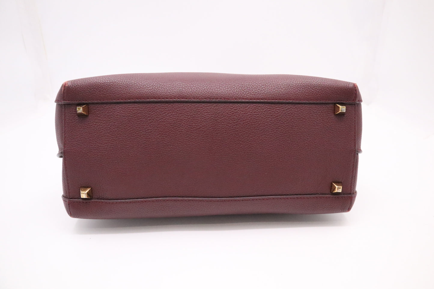 MCM Milla Handbag in Burgundy Leather
