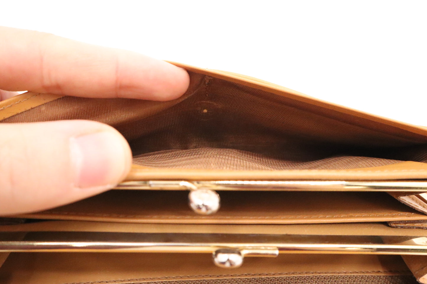 Celine Long Wallet in Brown Macadam Canvas