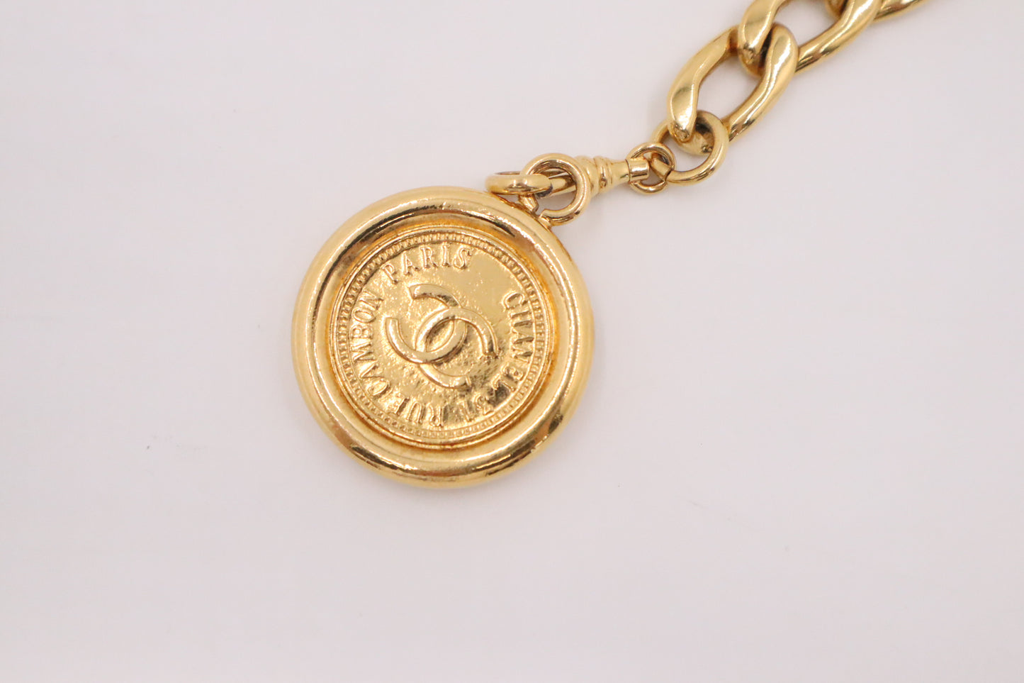 Chanel Vintage Medallion Chain-Link Belt