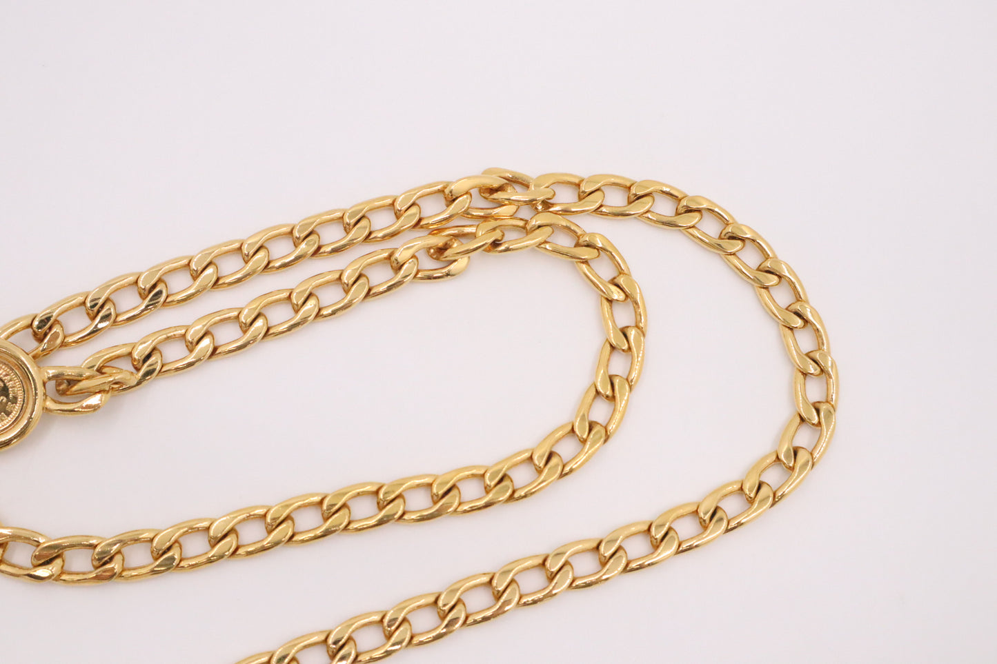 Chanel Vintage Medallion Chain-Link Belt