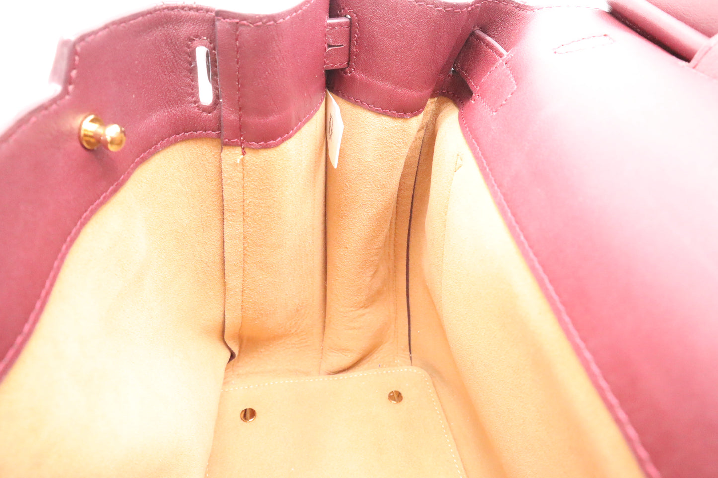 MCM Milla Handbag in Burgundy Leather