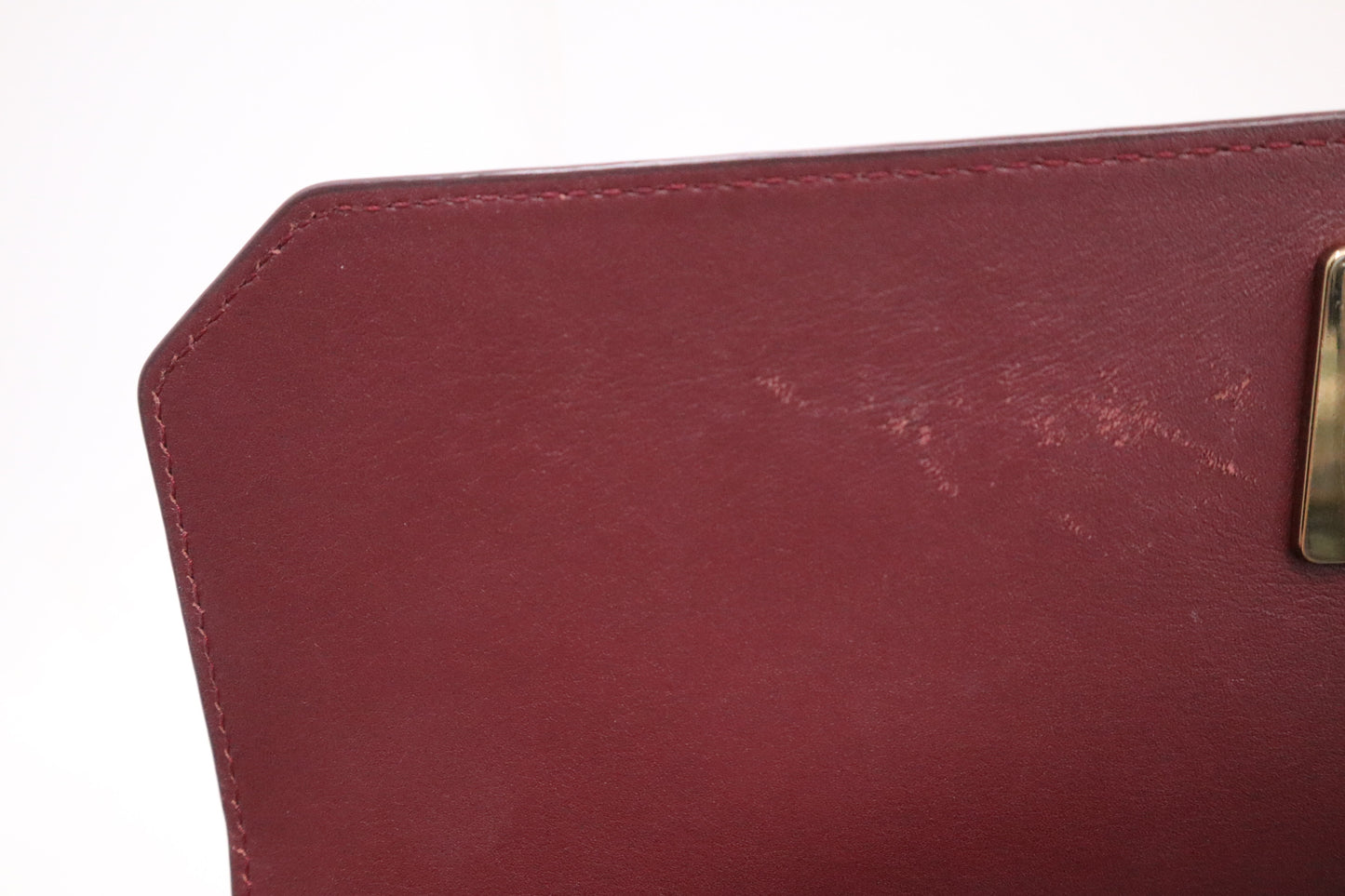 MCM Milla Handbag in Burgundy Leather