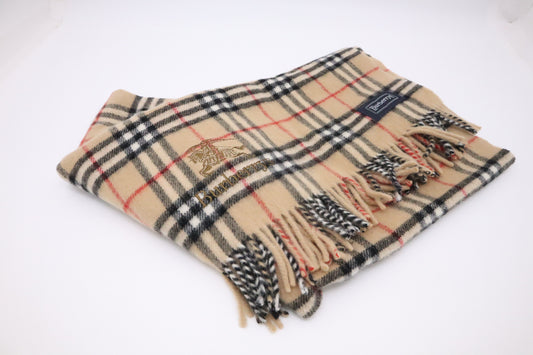 Burberry Shawl in Brown Checked New Wool