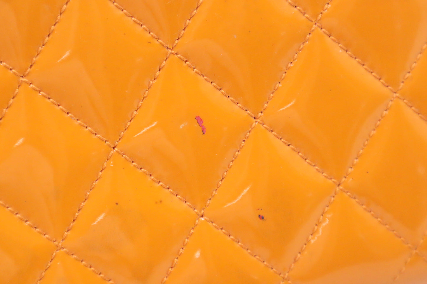 Chanel Long Zippy Wallet in Orange Patent Leather