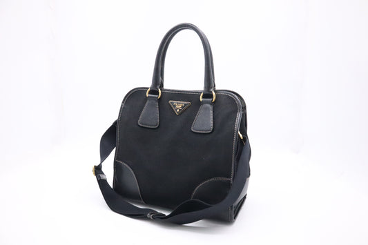Prada 2-Way Bag in Black Canvas