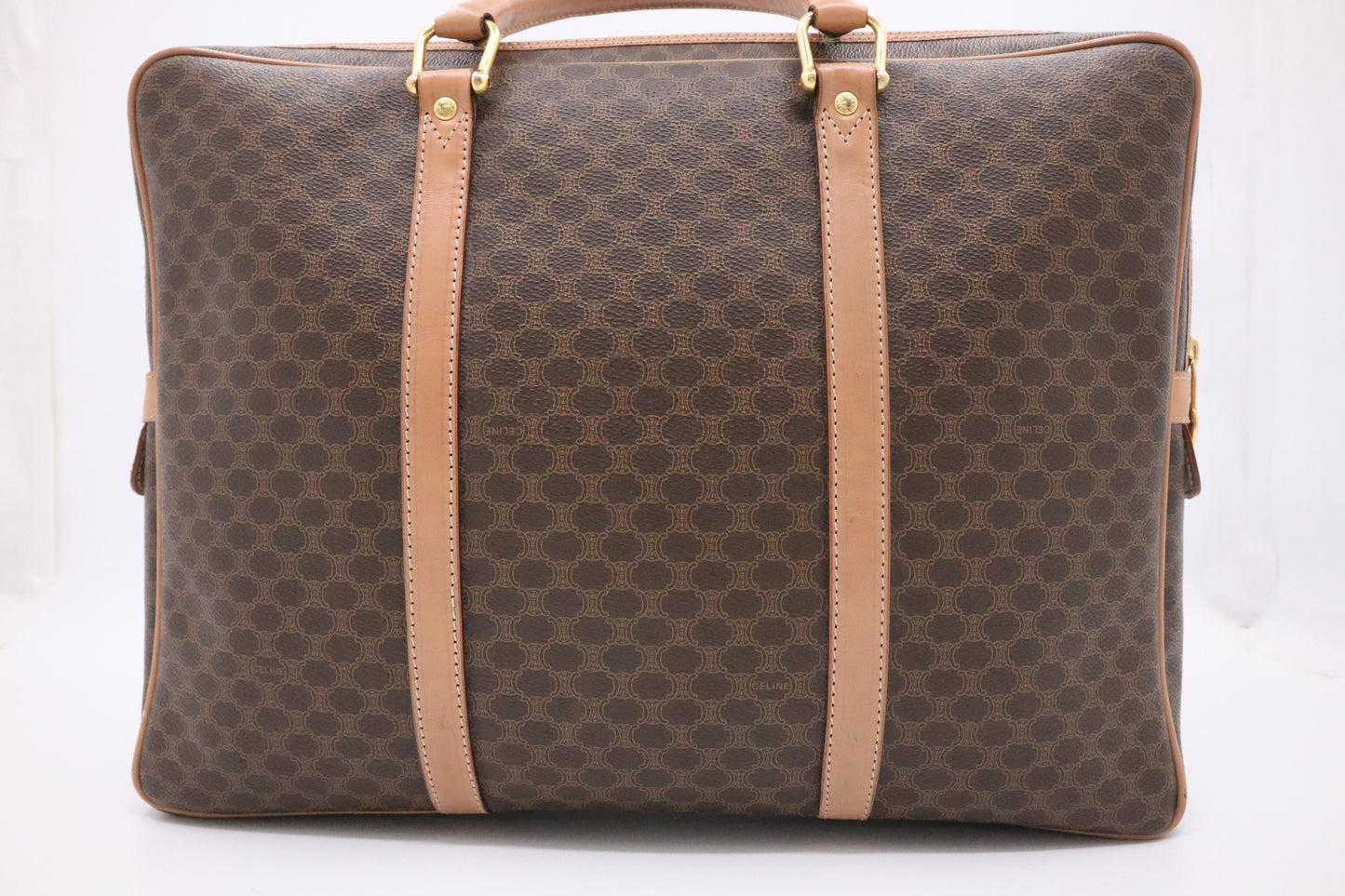 Celine Business Bag in Brown Macadam Canvas