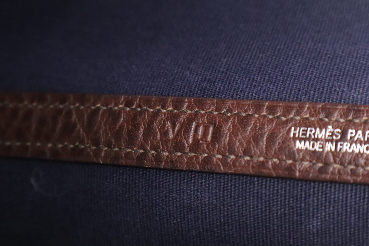 Hermes Garden Party 36 in Maroon Canvas & Dark Brown Leather