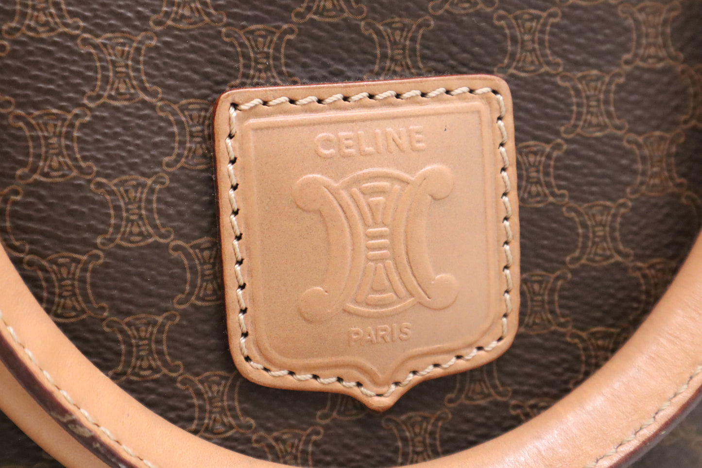Celine Business Bag in Brown Macadam Canvas