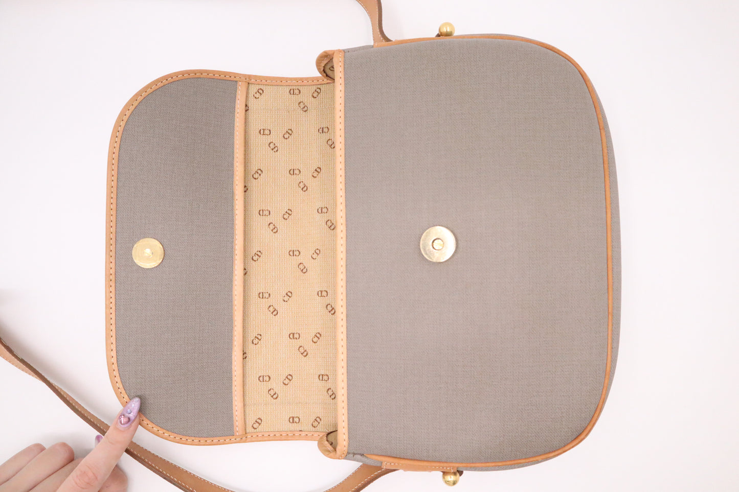 Dior Crossbody in Gray Coated Canvas