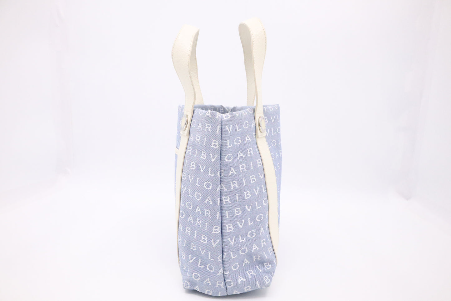 Bvlgari Tote Bag in Pale Blue Canvas