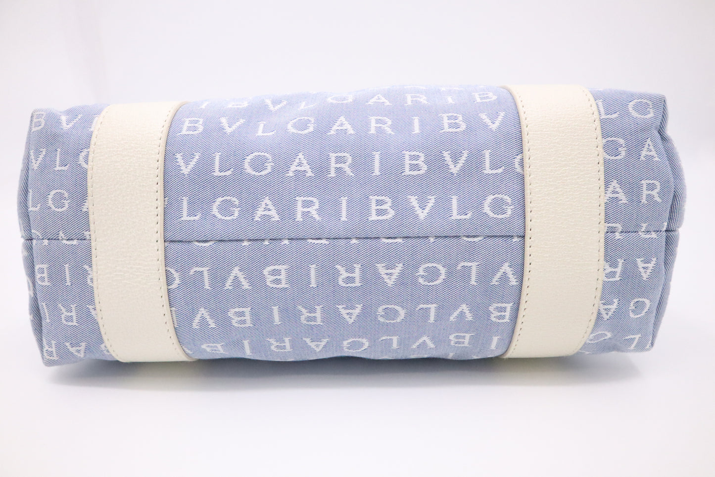 Bvlgari Tote Bag in Pale Blue Canvas