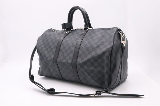 Louis Vuitton Keepall 45 Bandouliere in Damier Graphite Canvas