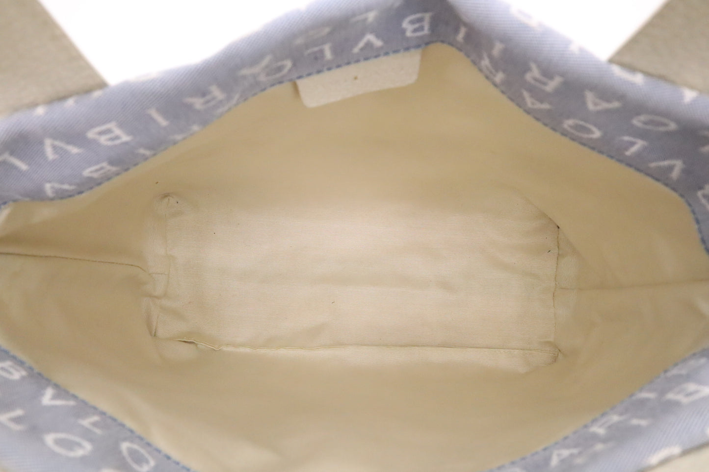 Bvlgari Tote Bag in Pale Blue Canvas