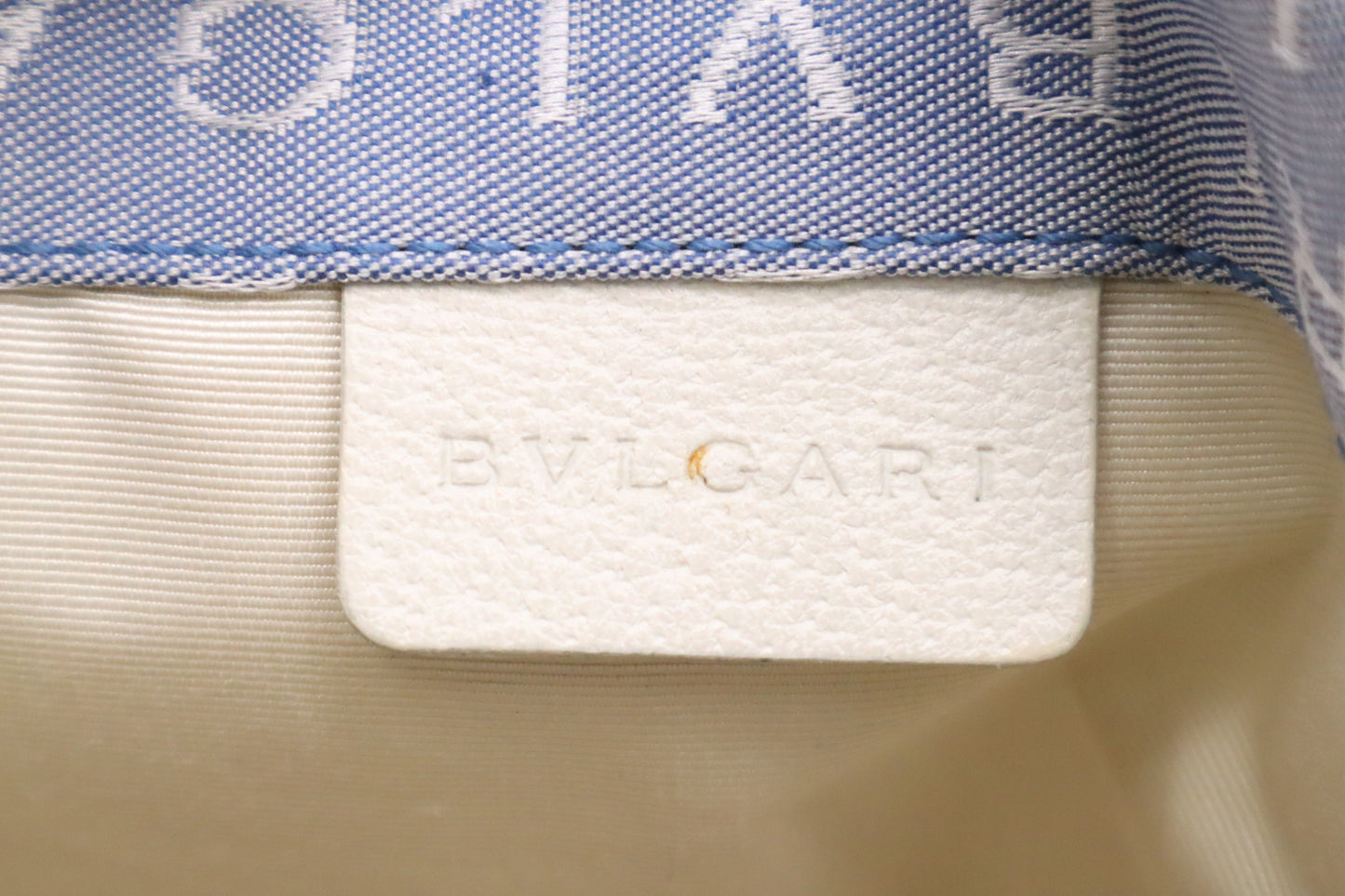 Bvlgari Tote Bag in Pale Blue Canvas