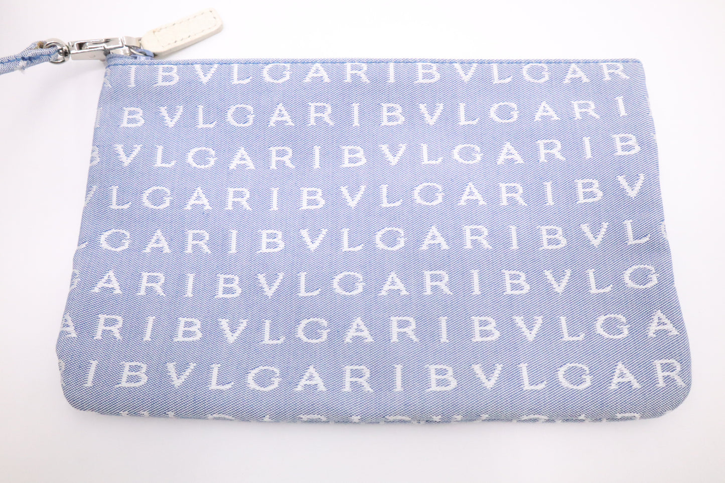 Bvlgari Tote Bag in Pale Blue Canvas