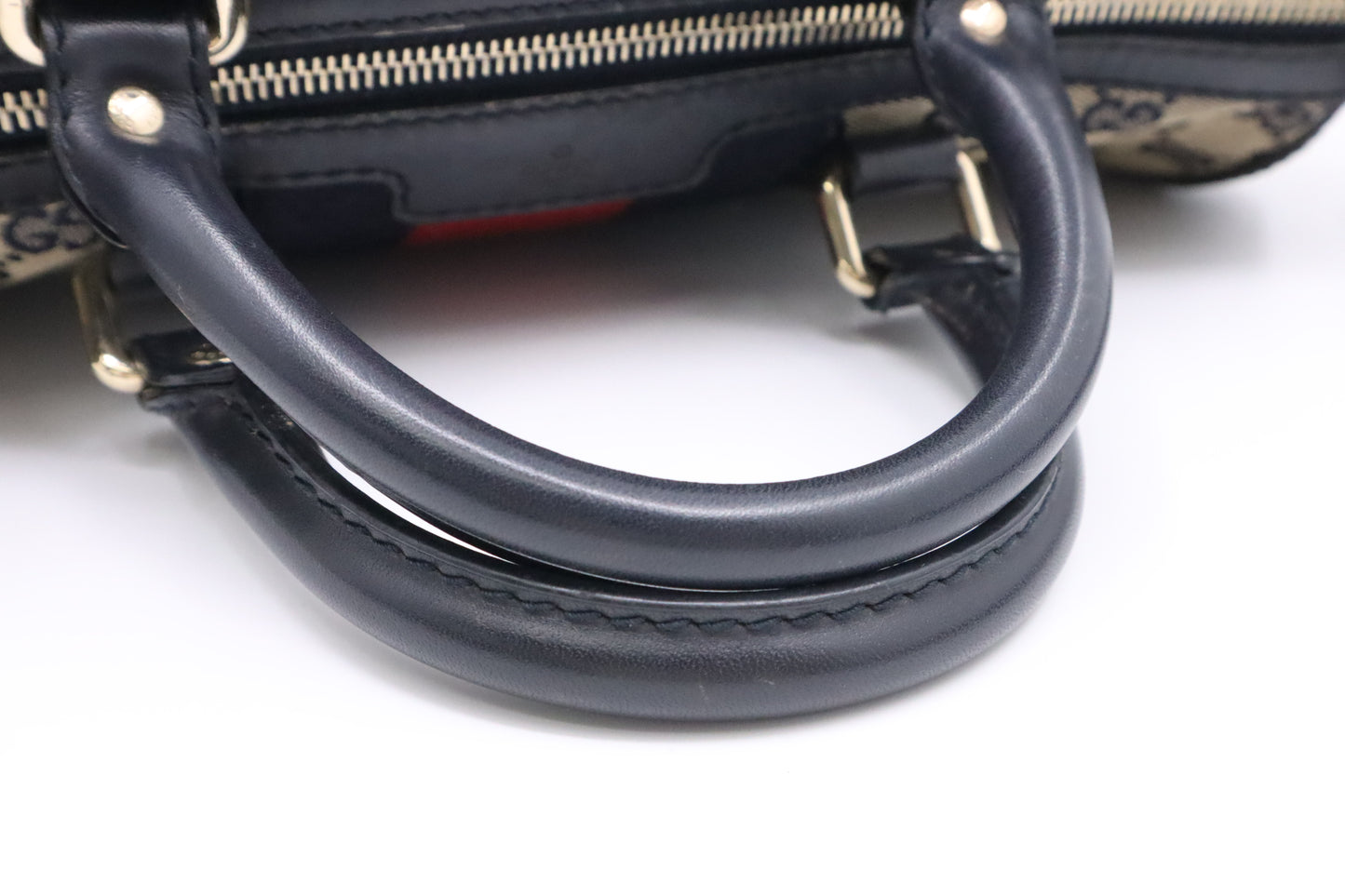 Gucci Boston Bag in Navy GG Canvas