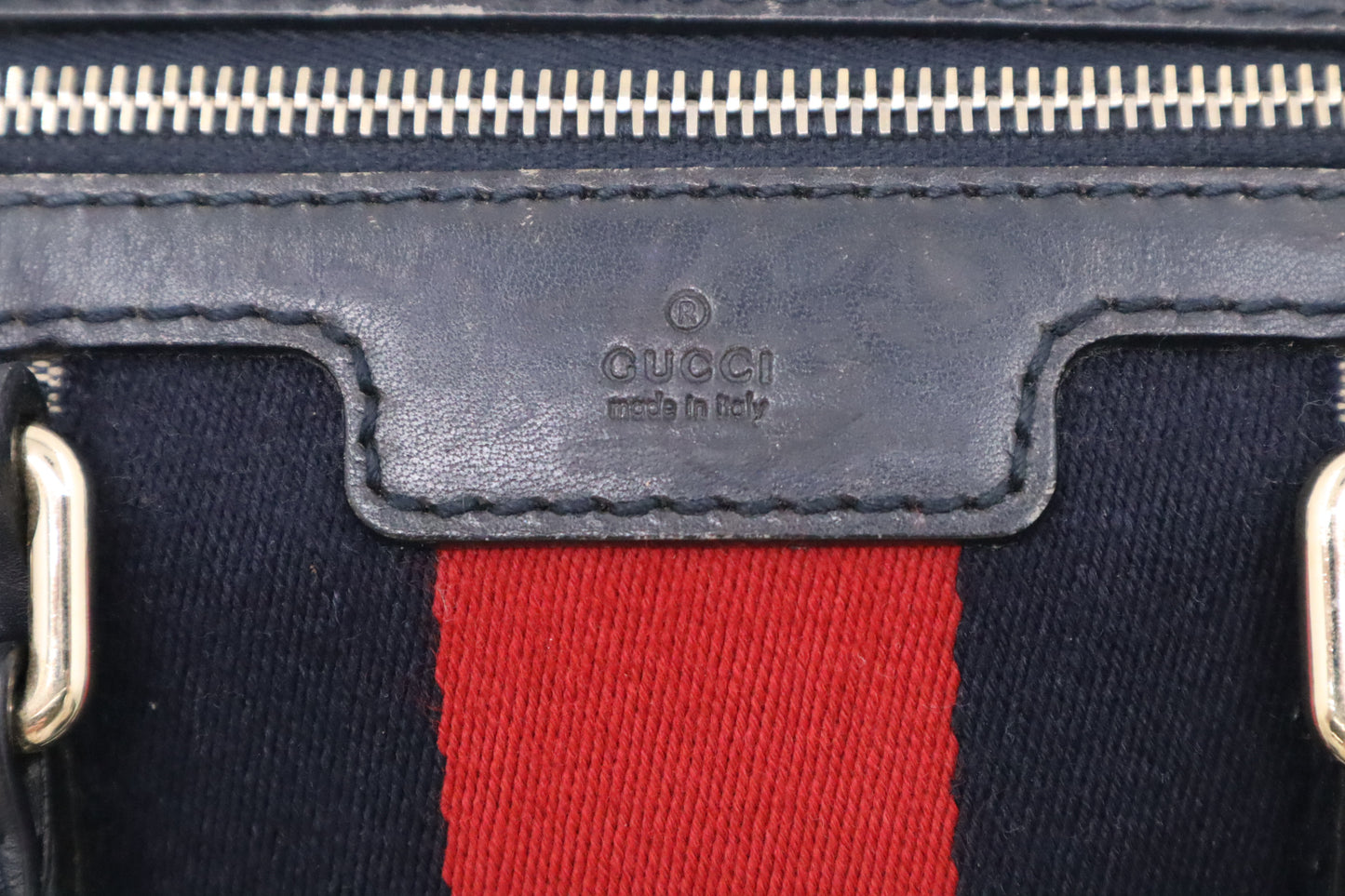 Gucci Boston Bag in Navy GG Canvas