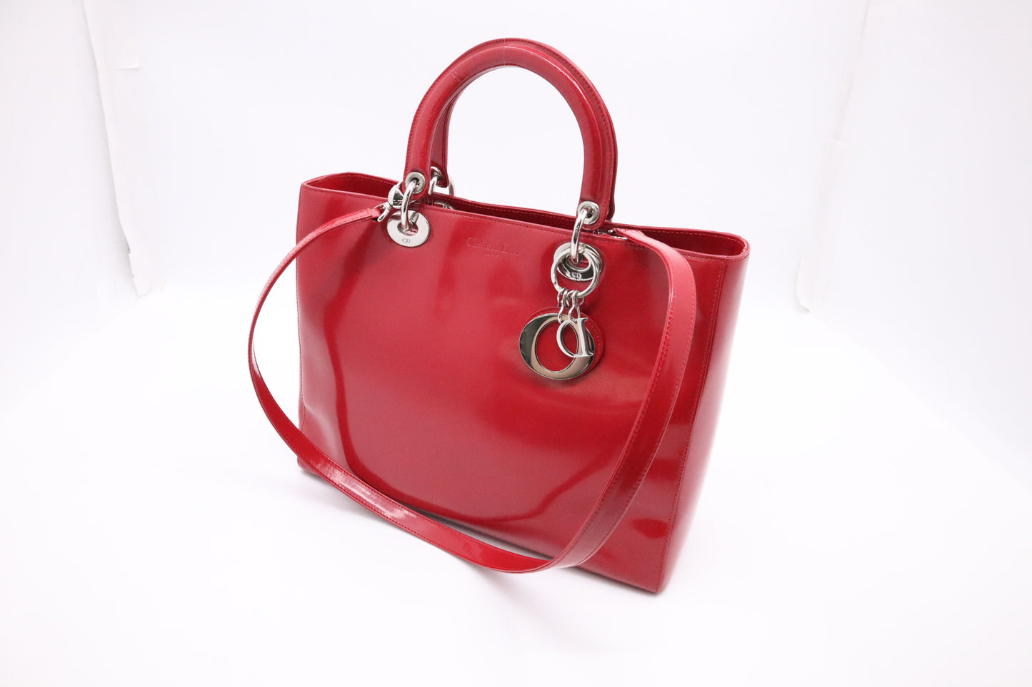Dior Lady Dior Large in Red Leather