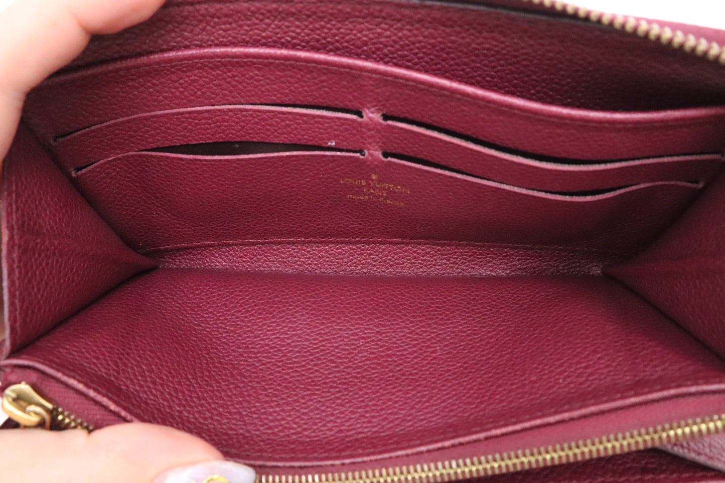 Louis Vuitton Zippy Long Wallet in Purple Empreinte Leather