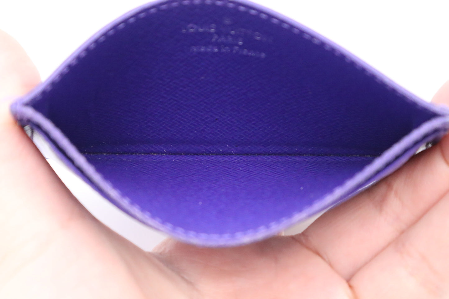 Louis Vuitton Card Holder in Purple Epi Leather