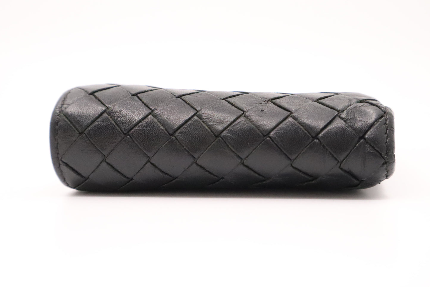 Bottega Veneta Bifold Wallet in Black Intrecciato Leather