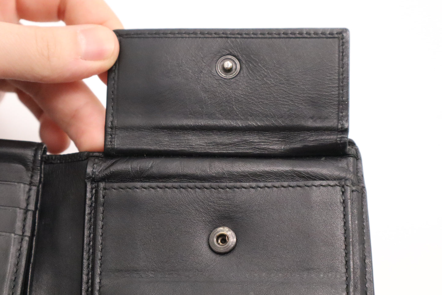 Bottega Veneta Bifold Wallet in Black Intrecciato Leather