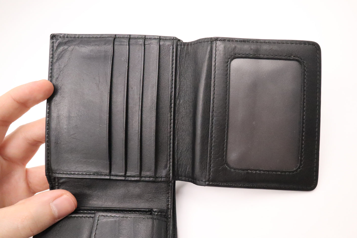 Bottega Veneta Bifold Wallet in Black Intrecciato Leather
