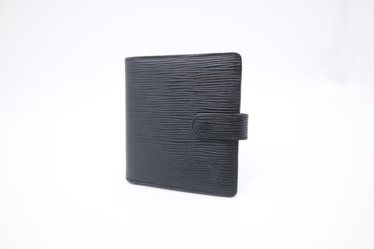 Louis Vuitton Compact Wallet in Black Epi Leather