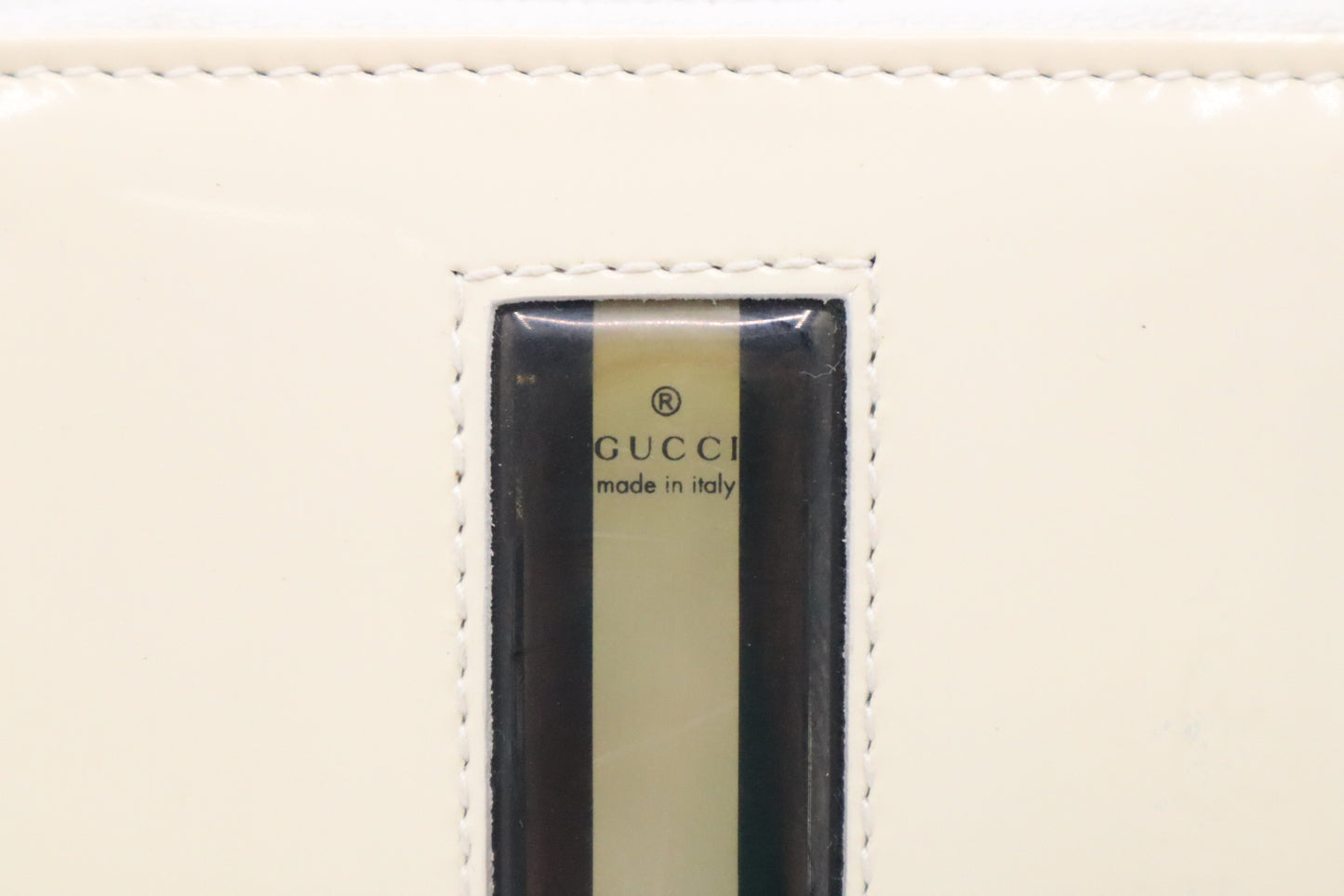 Gucci Compact Wallet in White Patent Leather