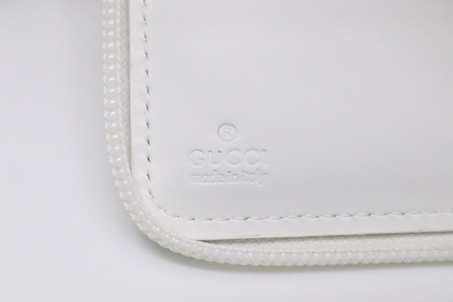 Gucci Compact Wallet in White Patent Leather