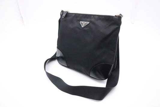 Prada Square Crossbody in Black Nylon