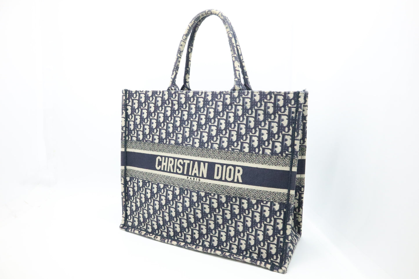 Dior Large Book Tote in Blue Oblique Canvas