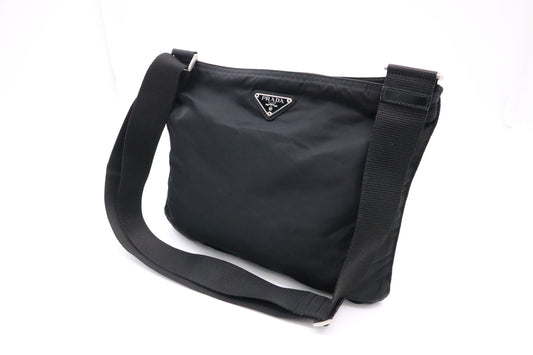 Prada Flat Crossbody in Black Nylon