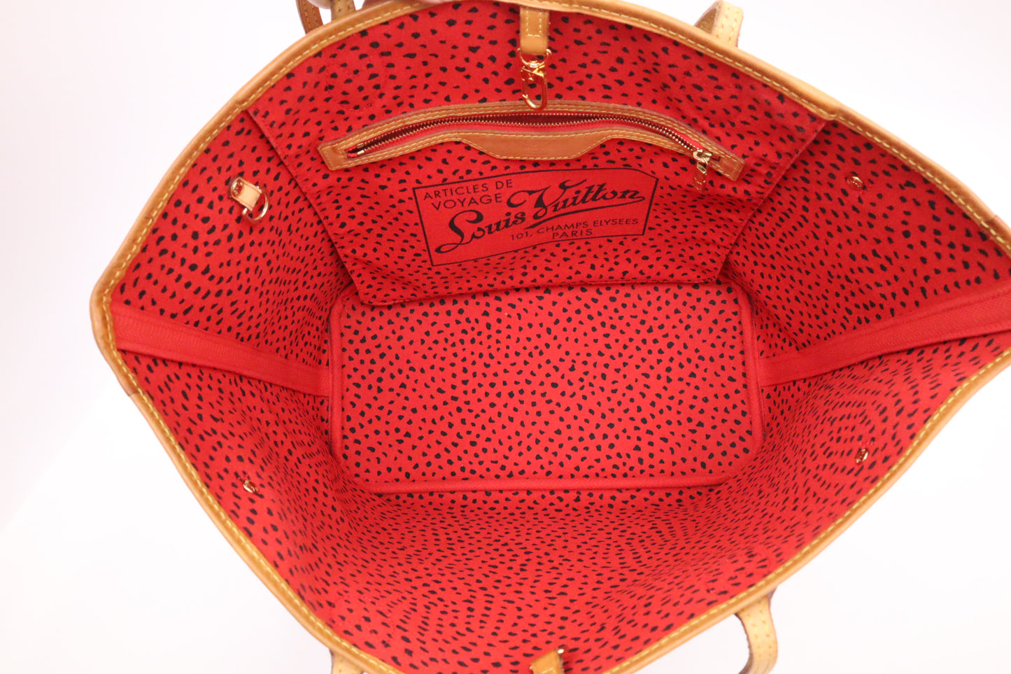 Louis Vuitton x Yayoi Kusama Rouge Neverfull MM in Monogram Waves Canvas