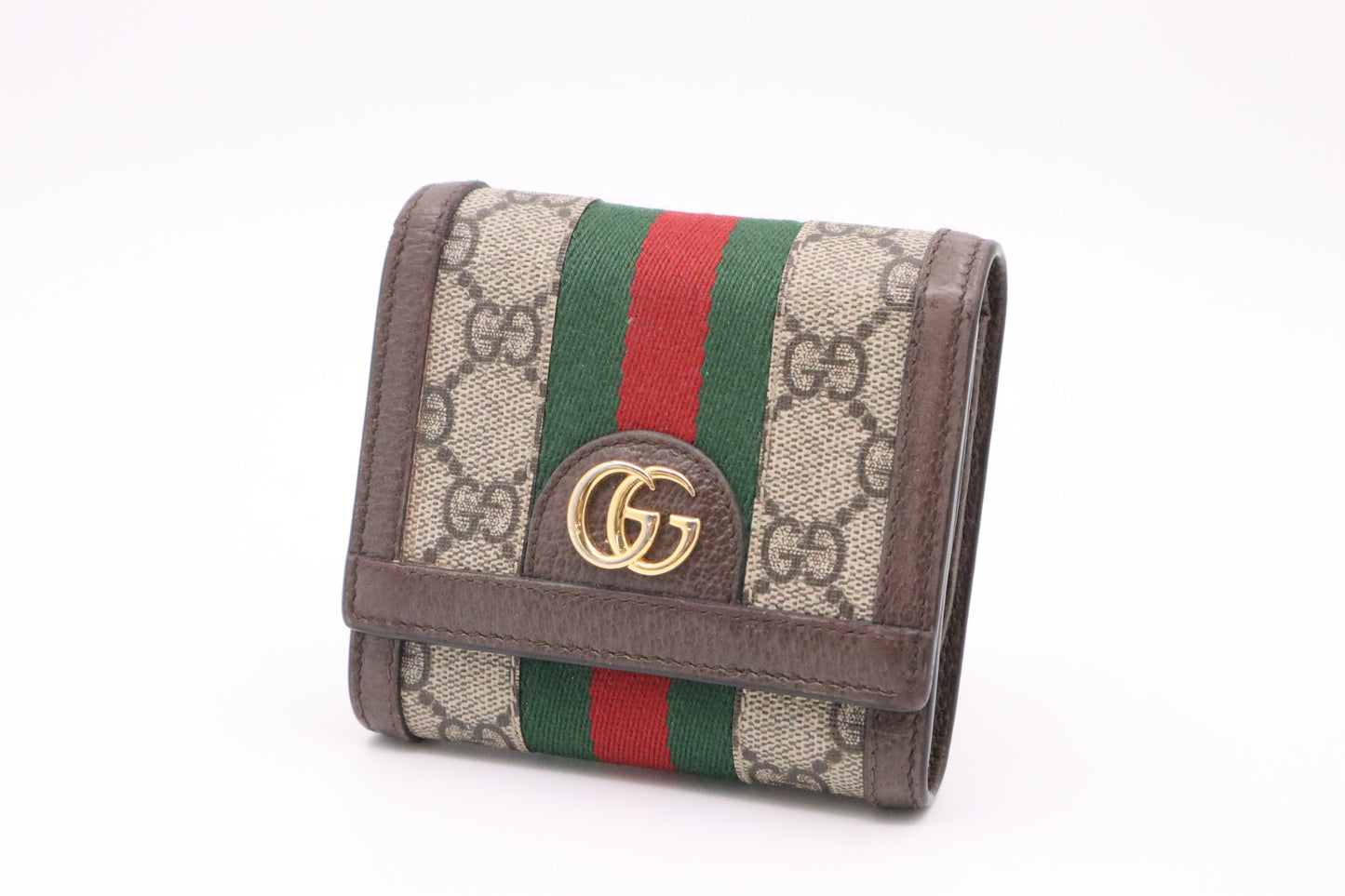 Gucci Ophidia Compact Wallet in GG Supreme Canvas