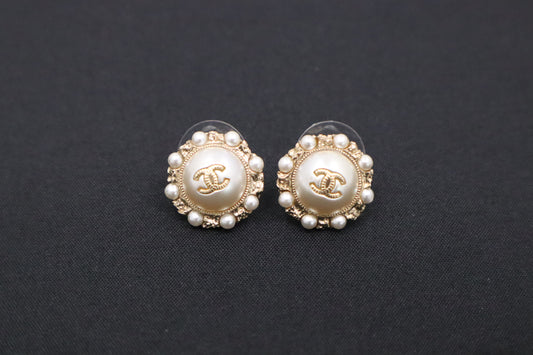 Chanel Pearl Stud Earrings