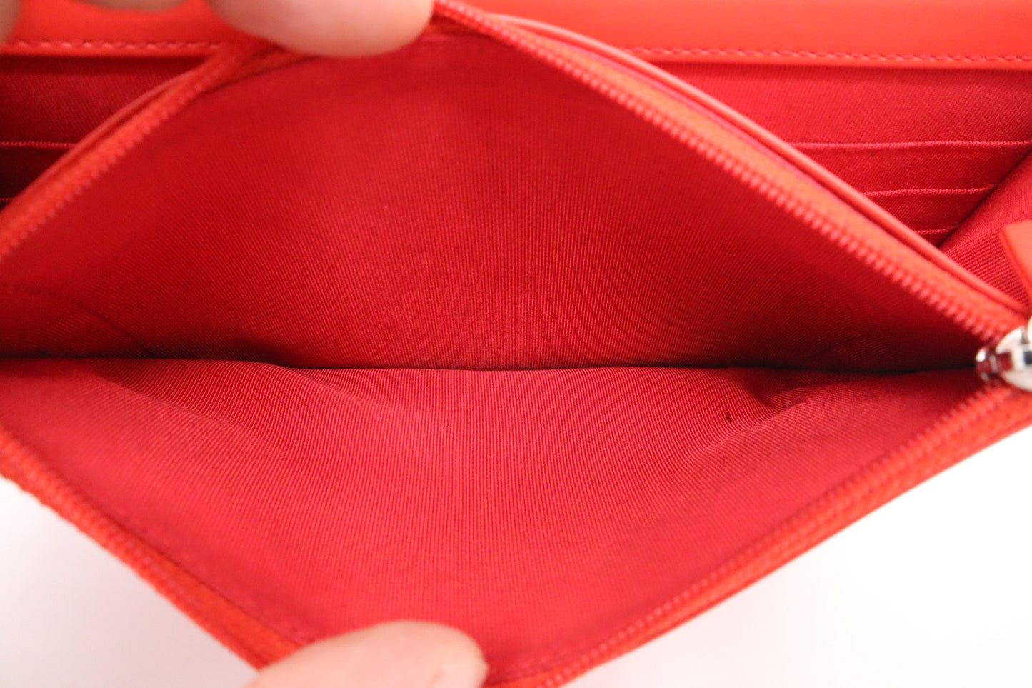 Chanel Wallet on Chain in Red-Orange Patent Leather