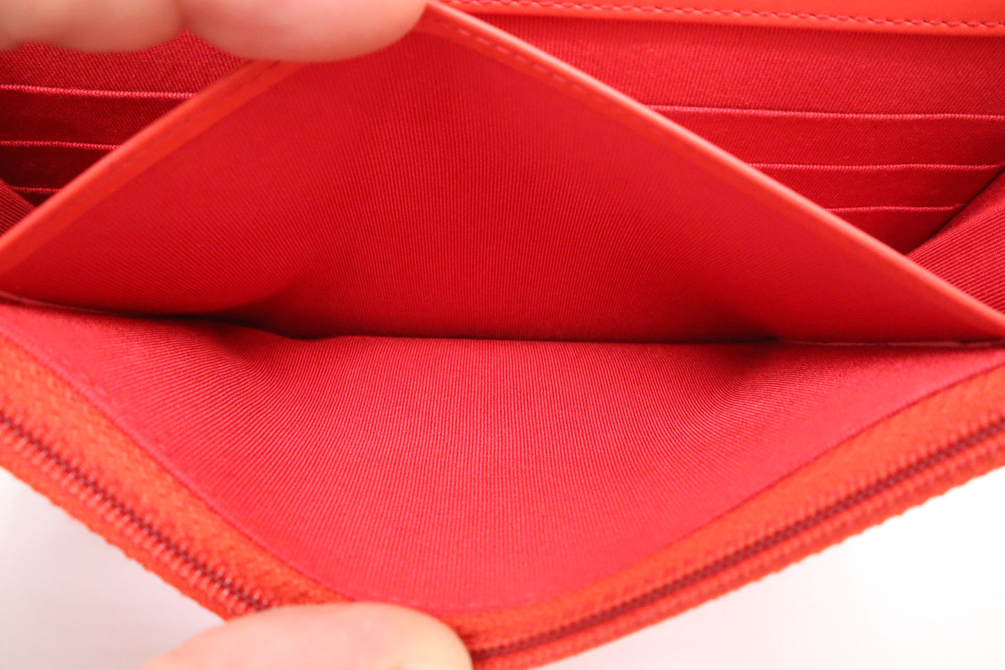 Chanel Wallet on Chain in Red-Orange Patent Leather