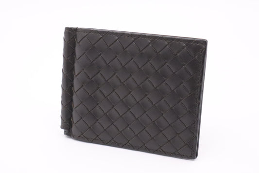 Bottega Veneta Bifold Wallet in Dark Brown Intrecciato Leather