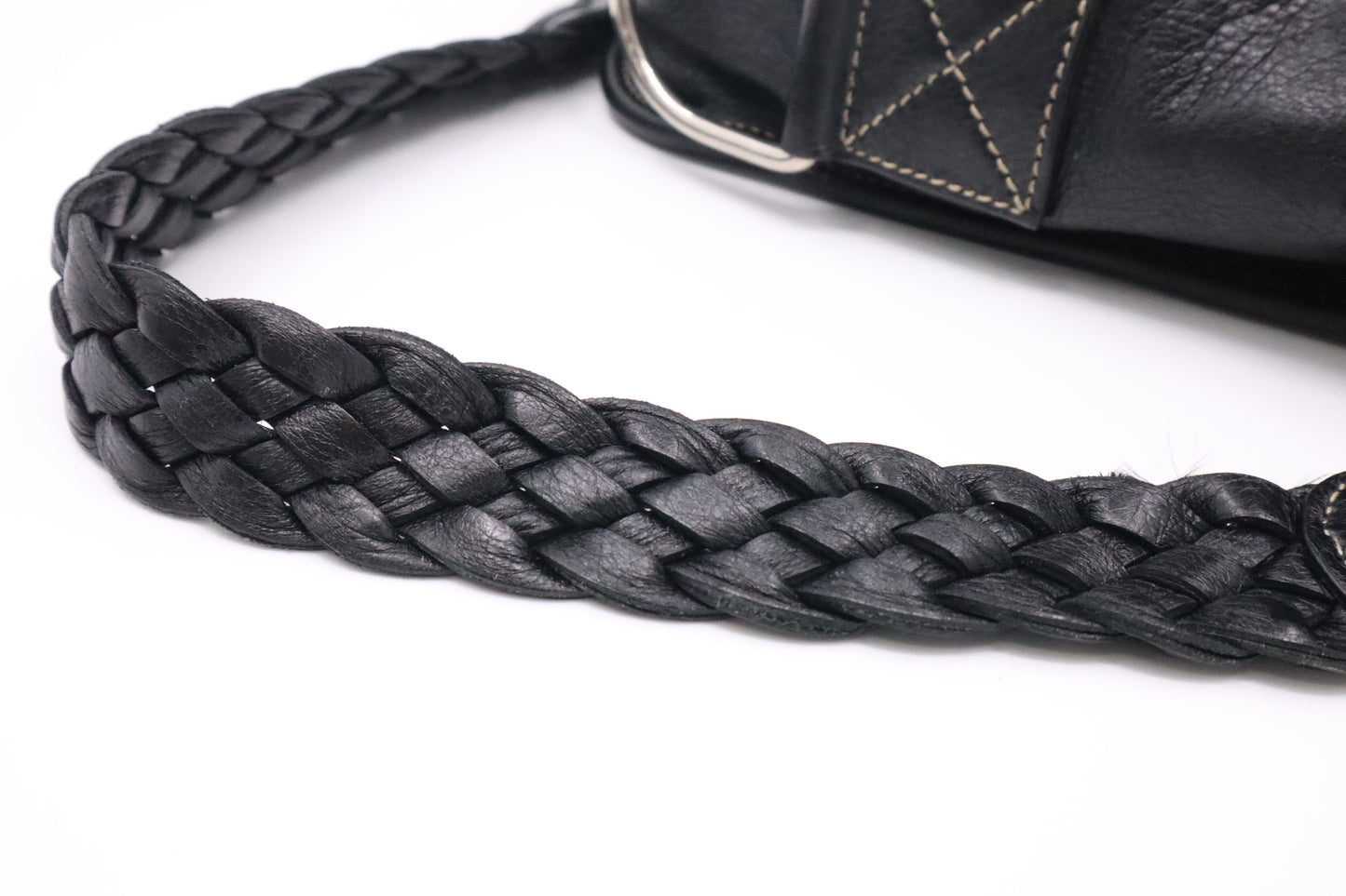 Gucci Crest Chain Messenger Bag in Black Leather