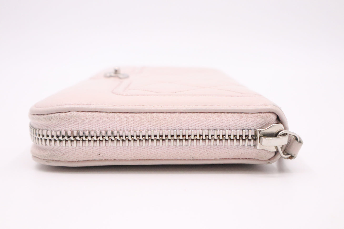 Chanel Long Wallet in Pink Matelassé Leather