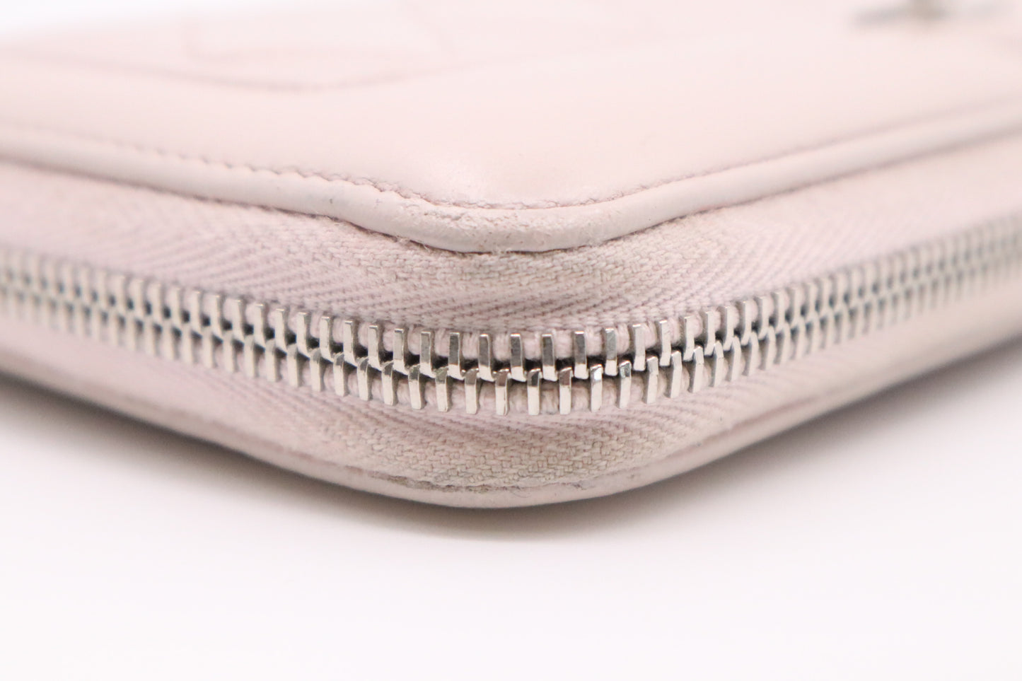 Chanel Long Wallet in Pink Matelassé Leather