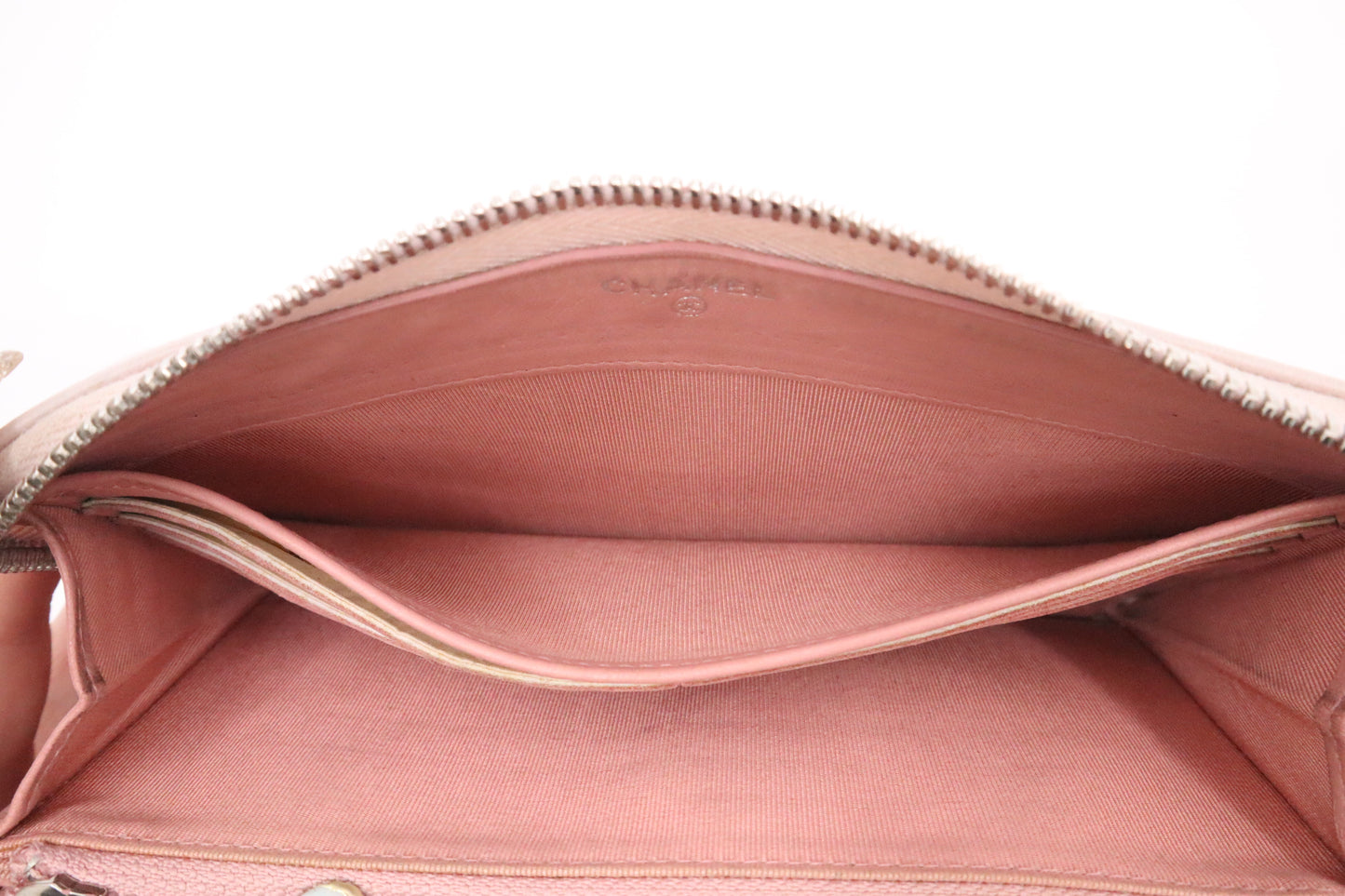 Chanel Long Wallet in Pink Matelassé Leather